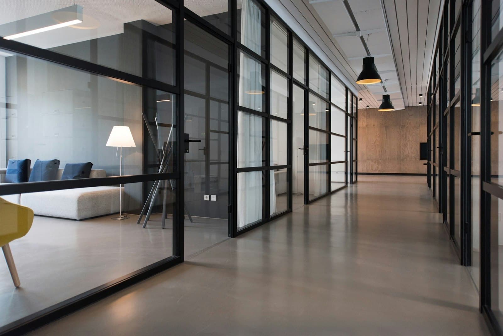Office storage wall detail — Executive Office Suite, Bhopal